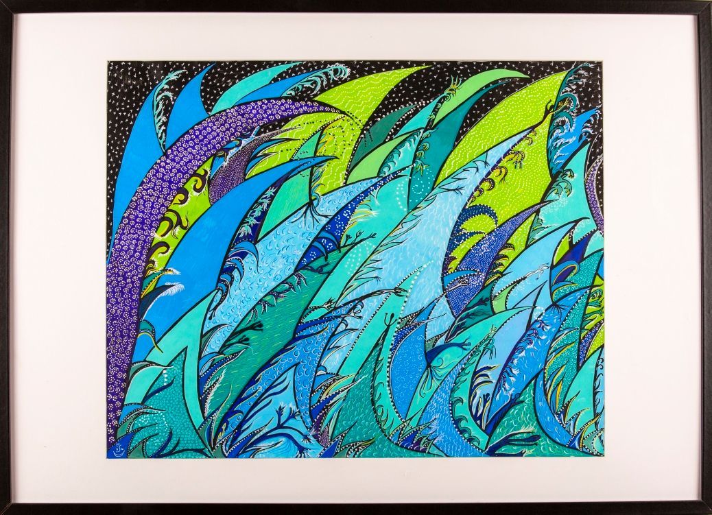 Vagues bleu turquoise