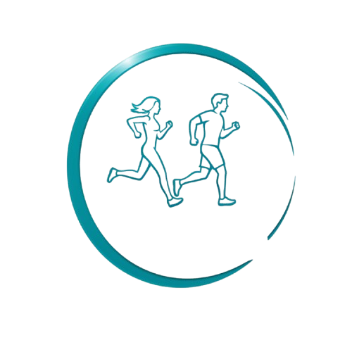 Deux silhouettes en mouvement