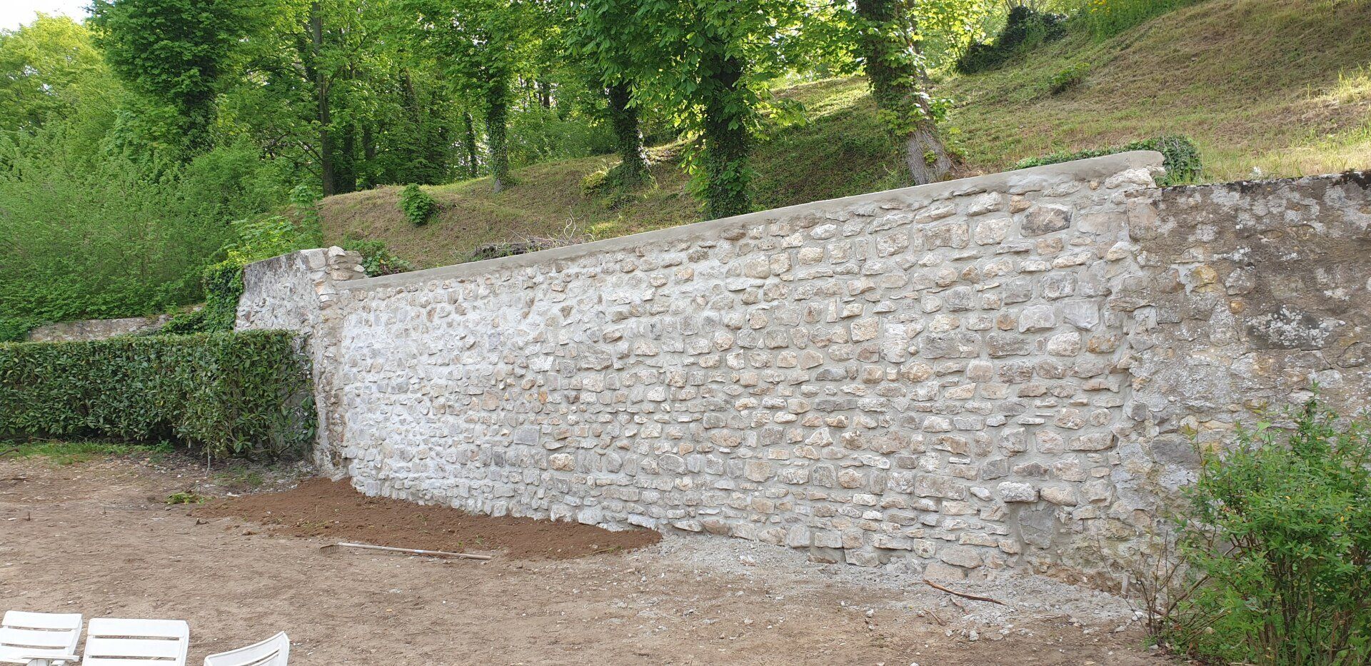 Rénovation mur en moellons