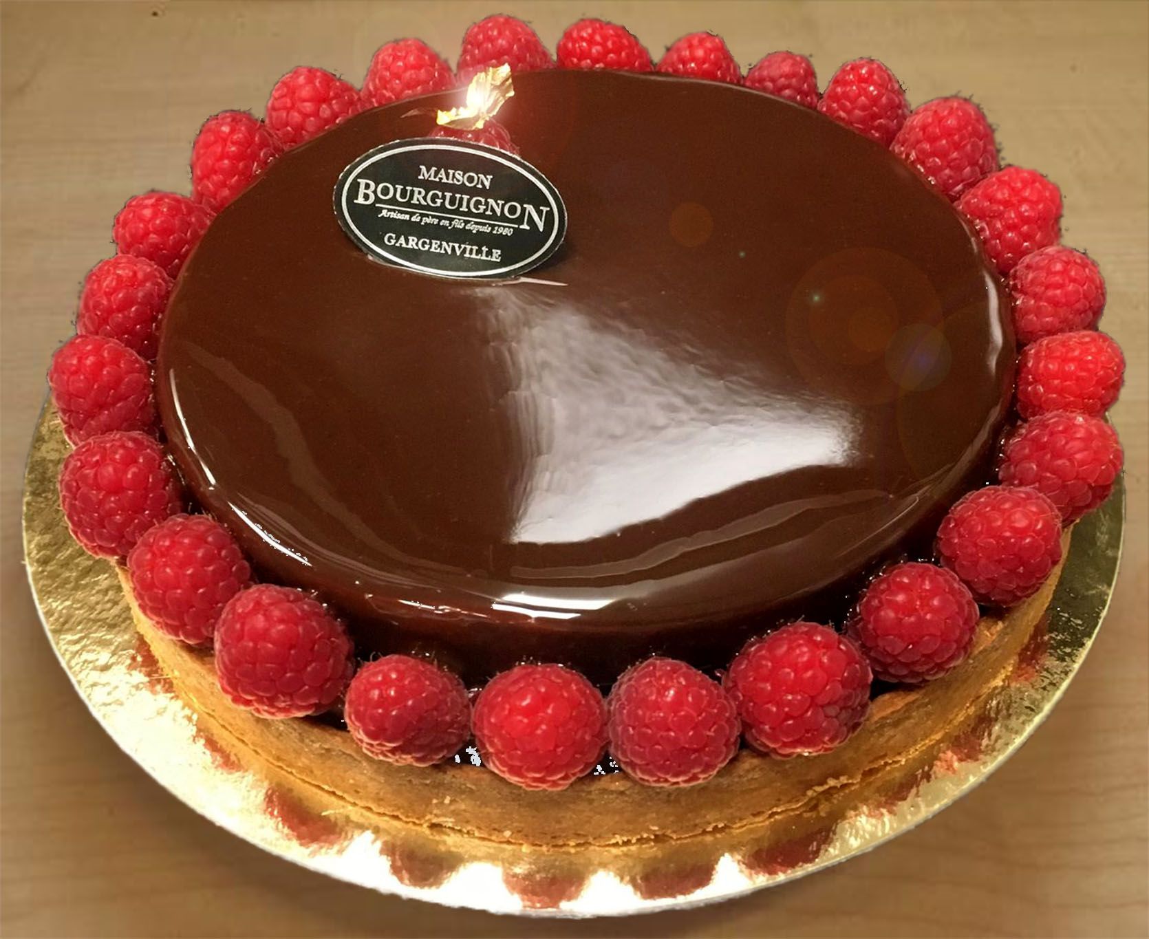 Gâteau chocolat framboise