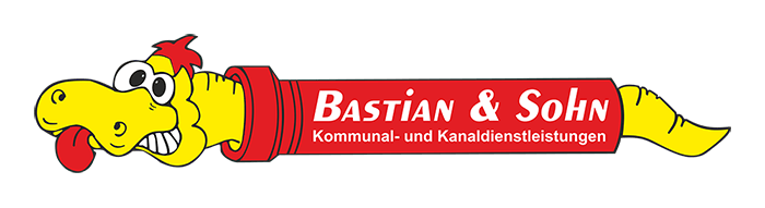 Ein Logo für Bastian & Sohn hat einen gelben Drachen darauf