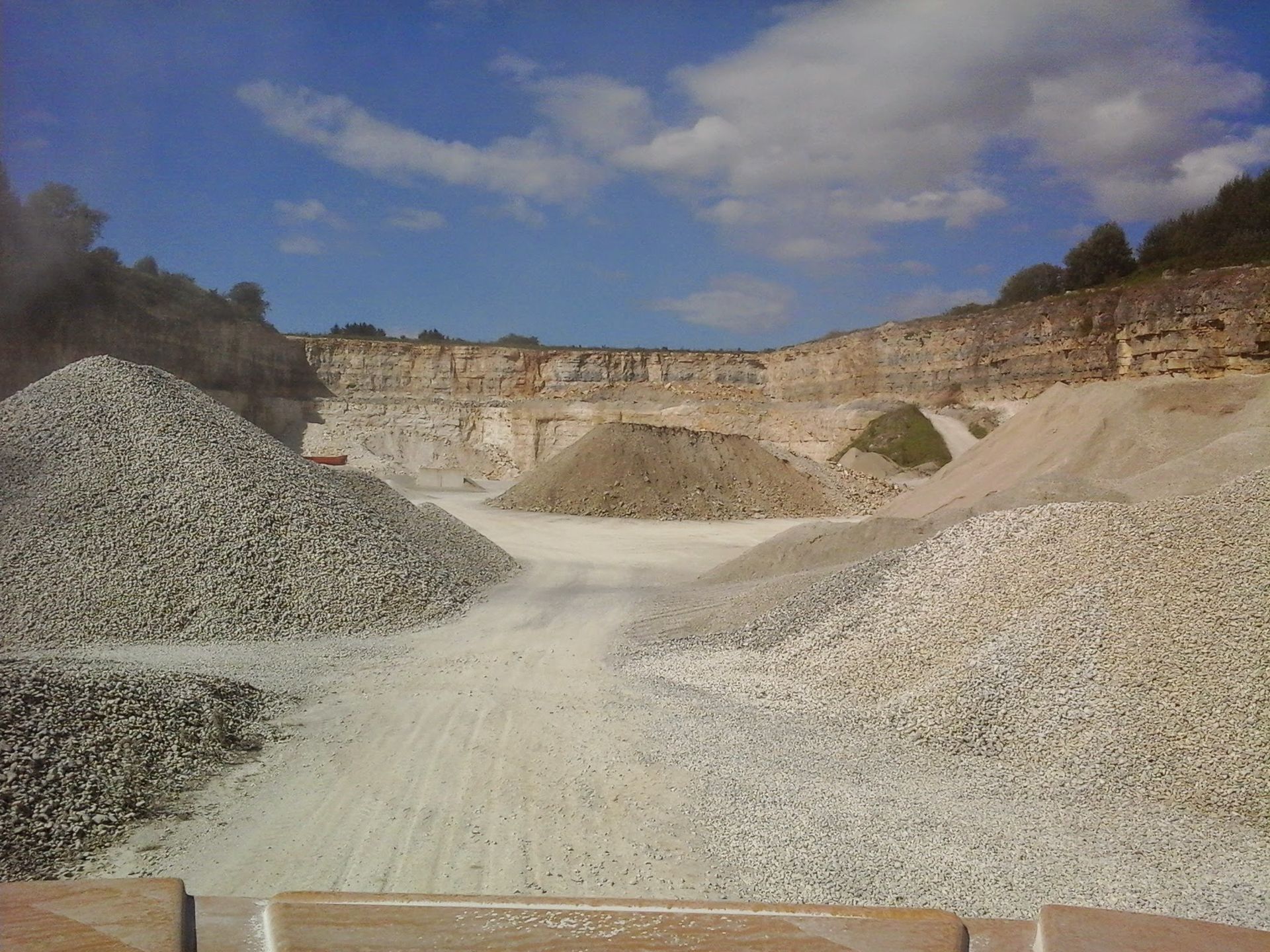 Gravillons, sable de l'exploitation