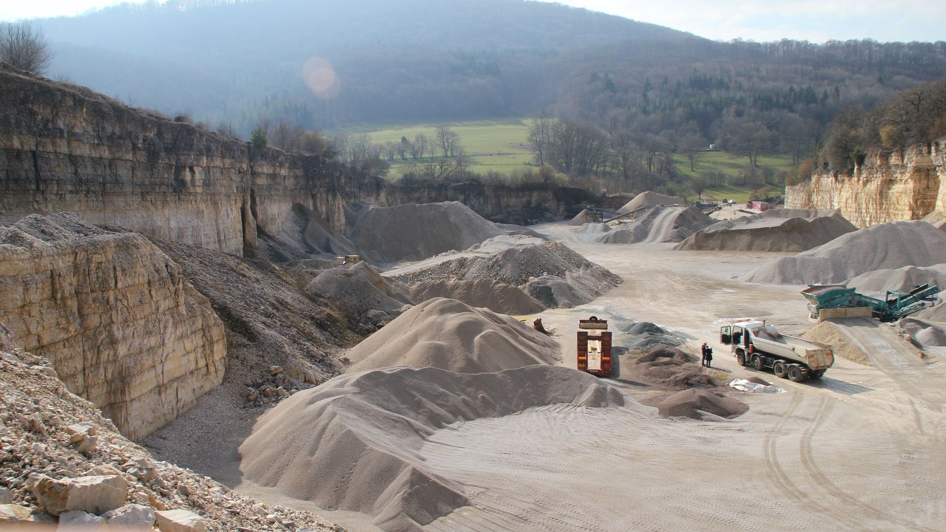 Vue panoramique de la carrière