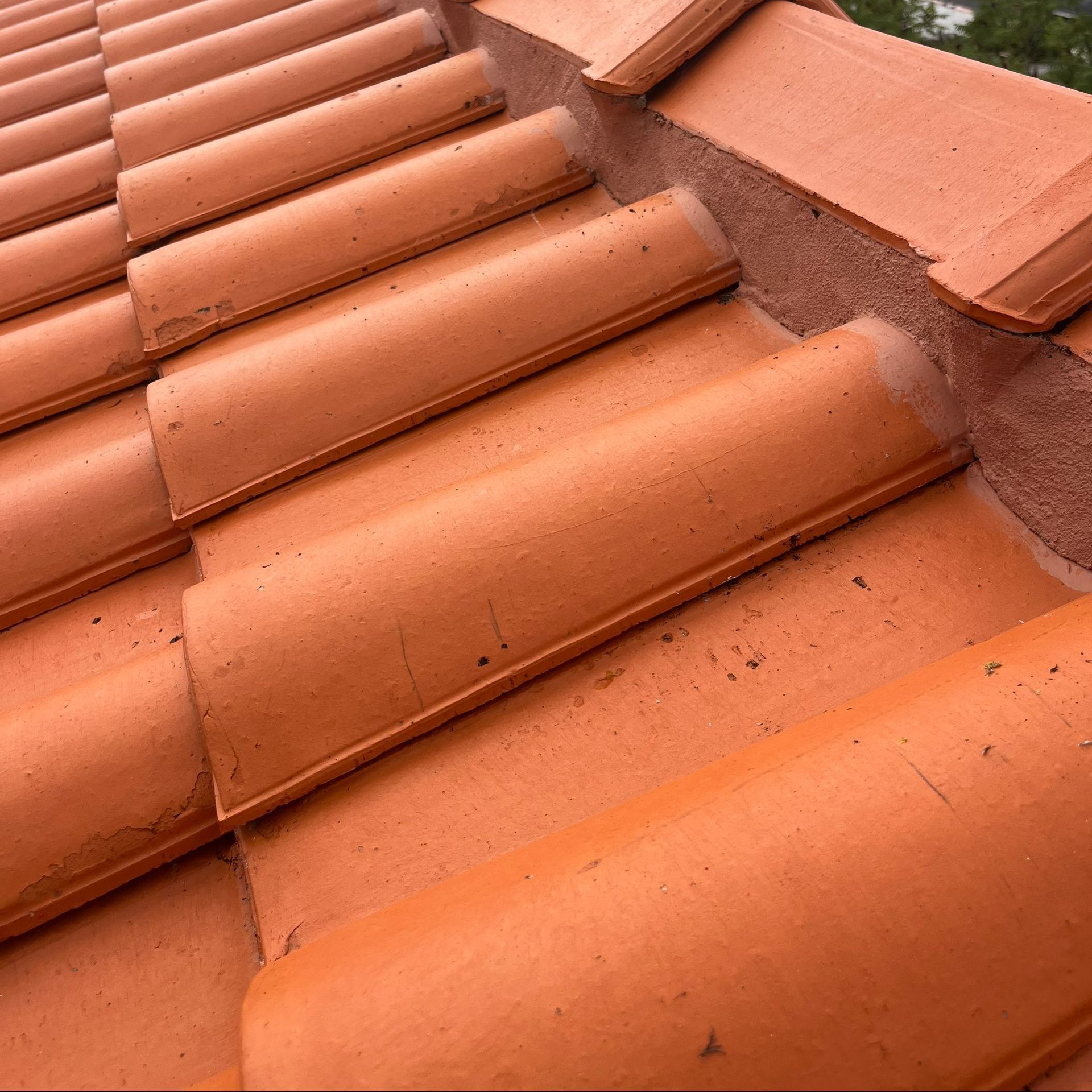 Tuiles vues en gros plan