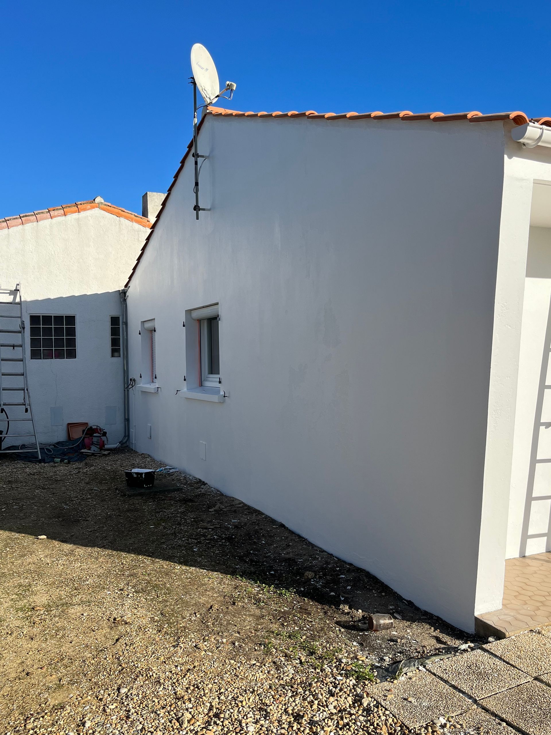 Façade de maison après un nettoyage