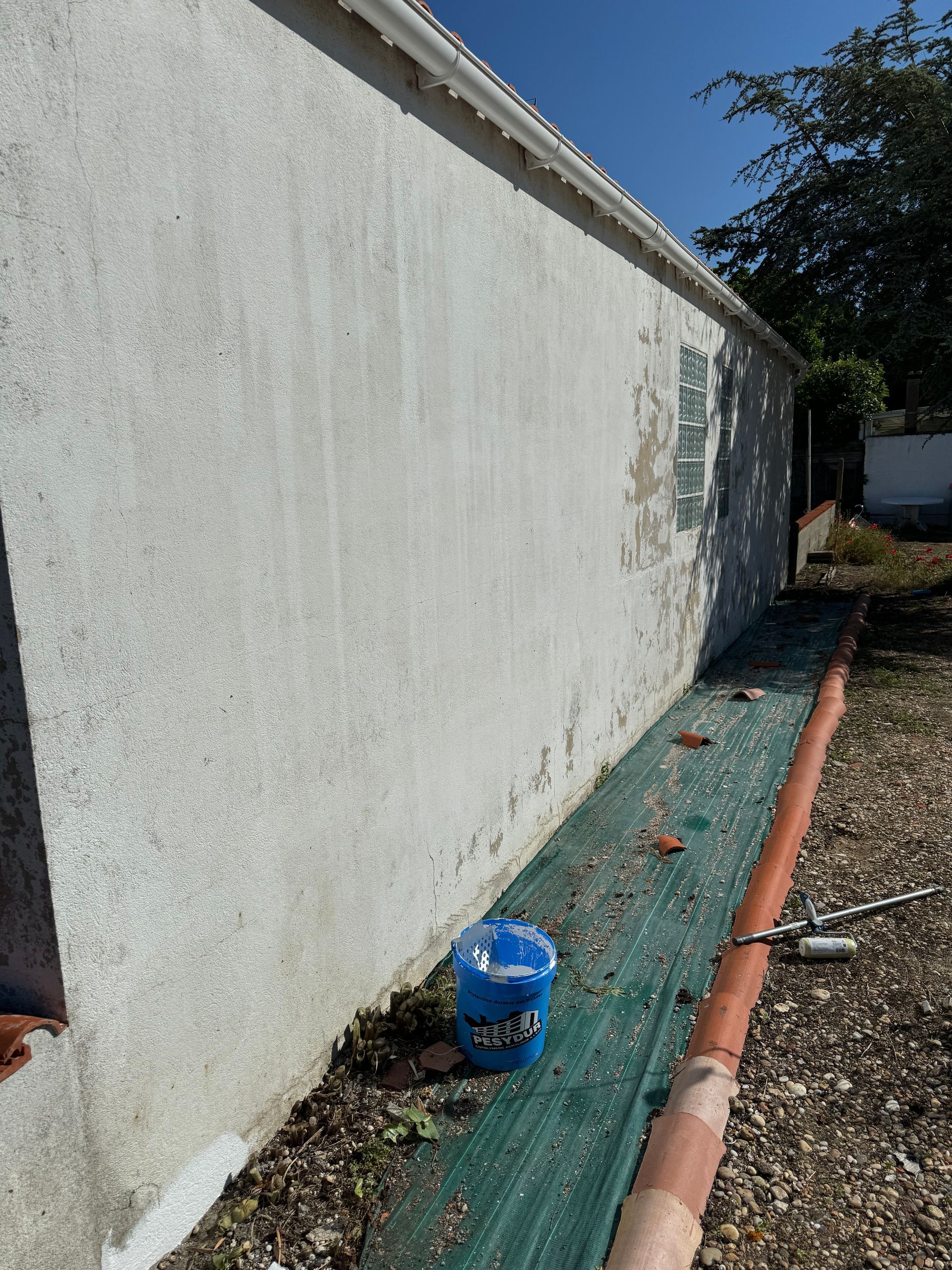Mur extérieur abîmé