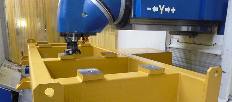 Usinage d'un châssis mécanosoudé