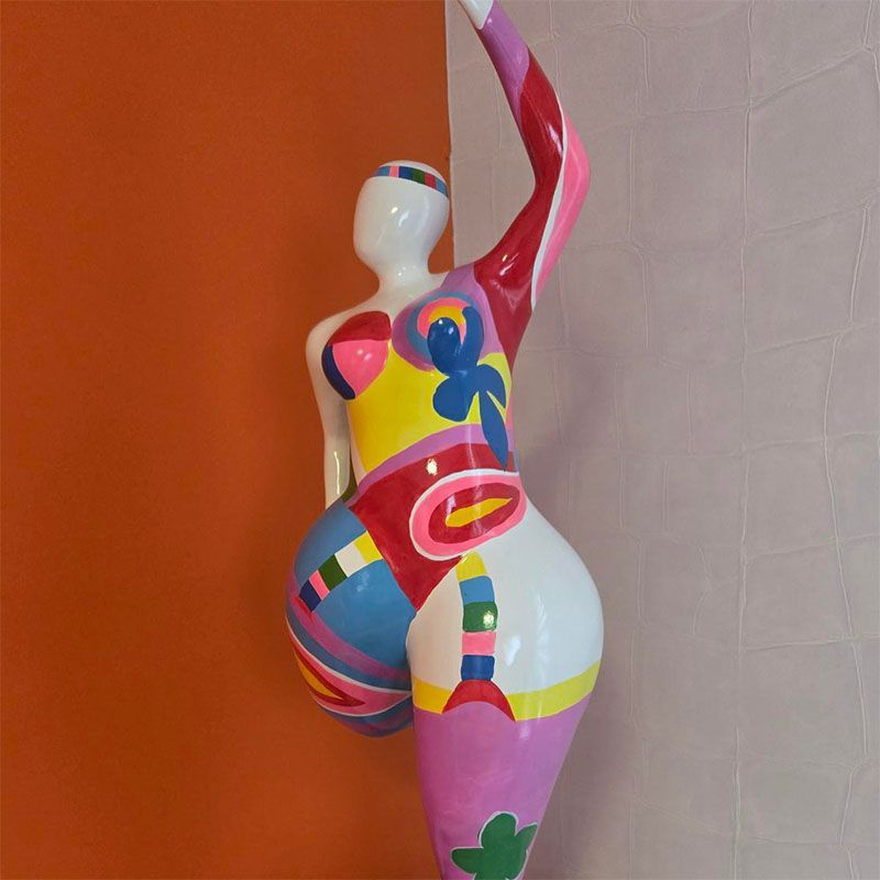 Statue décorative multicolore