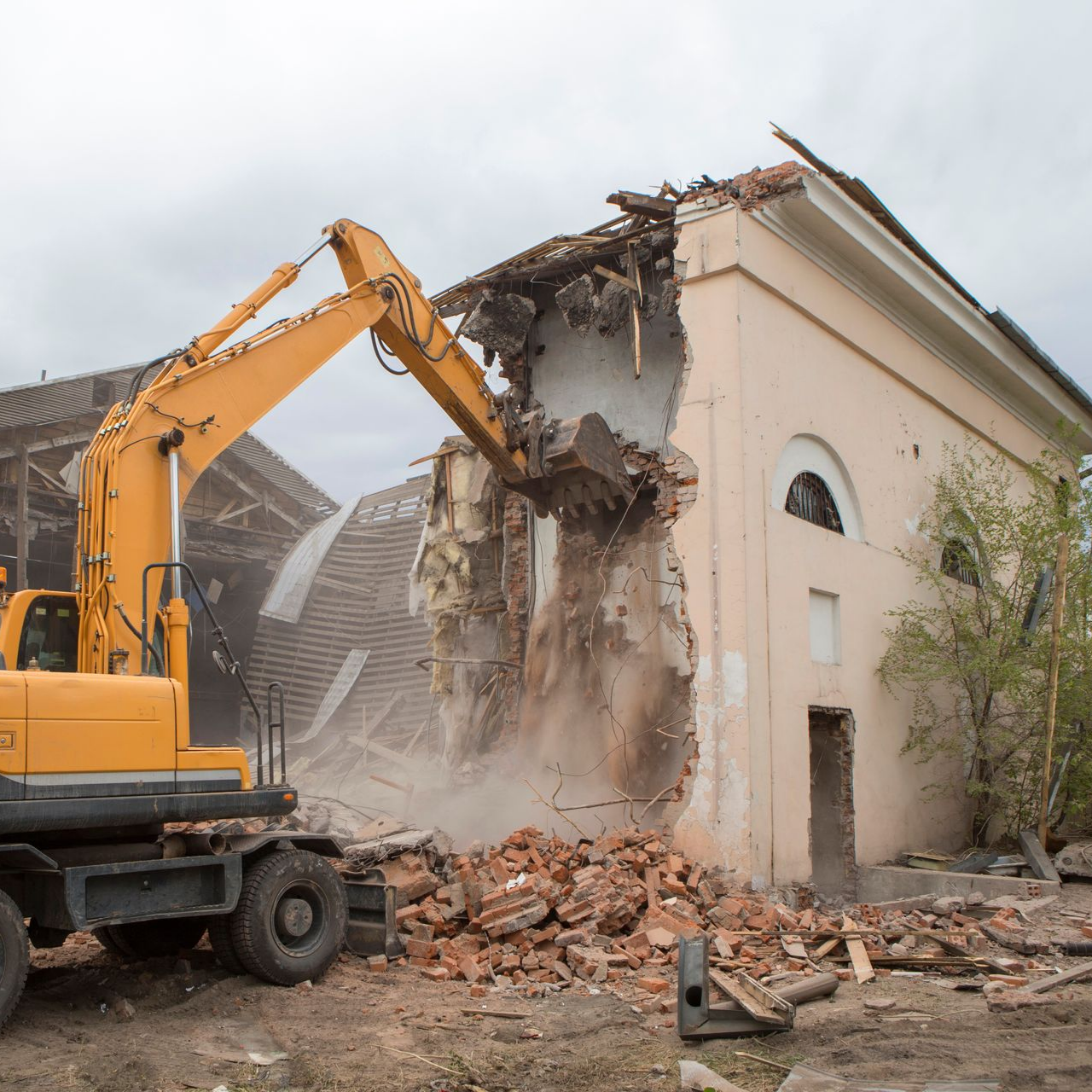 Démolition en cours d'une villa