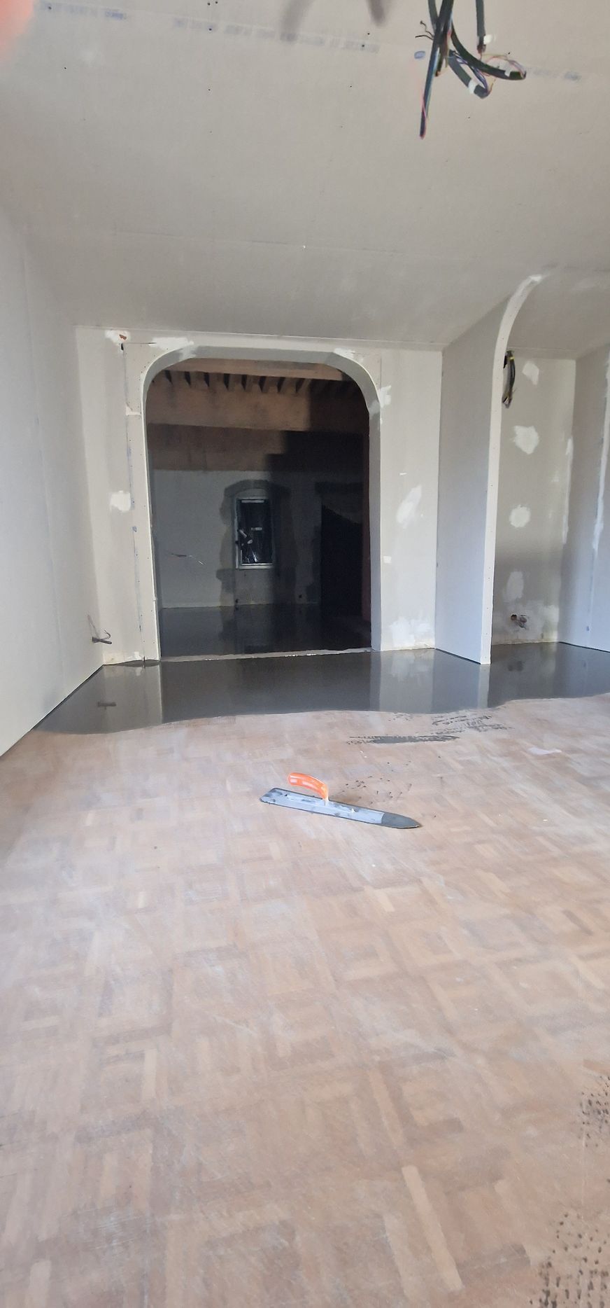 Préparation : Ragréage en cours 