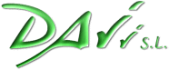 La palabra davi está escrita en verde sobre un fondo blanco.