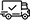 Un icono en blanco y negro de un camión con una marca de verificación.