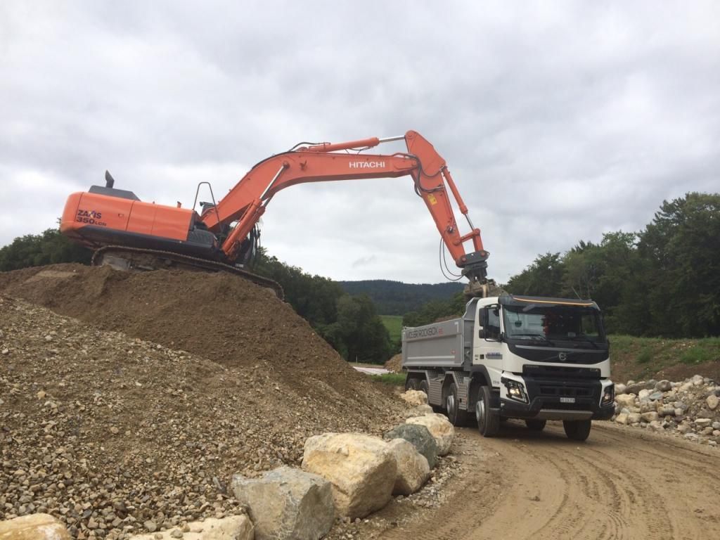 Terrassement, le génie civil et les aménagements extérieurs à Le Vaud - Pécoud & Fils