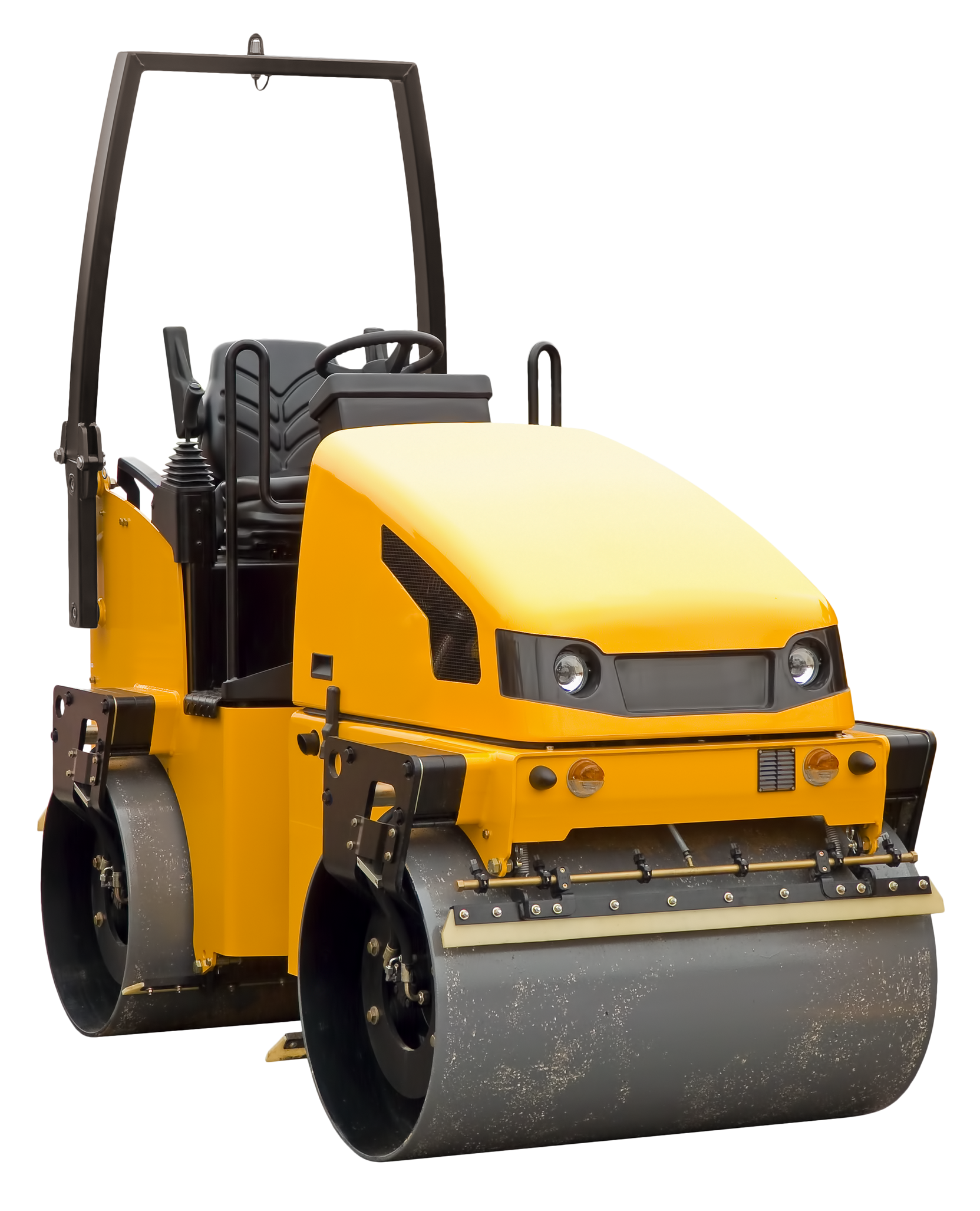 Rouleau pneumatique jaune