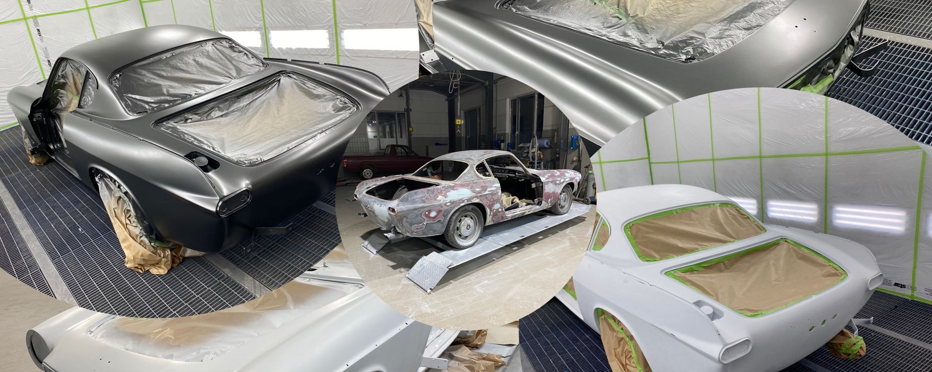 weißes Auto mit Schaden