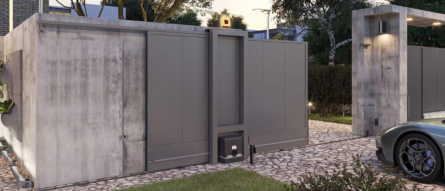 Un muro de hormigón moderno 