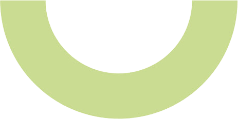 A green u shape on a white background.