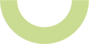 A green u shape on a white background.