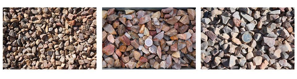 Tres imágenes de diferentes tipos de rocas sobre un fondo blanco.