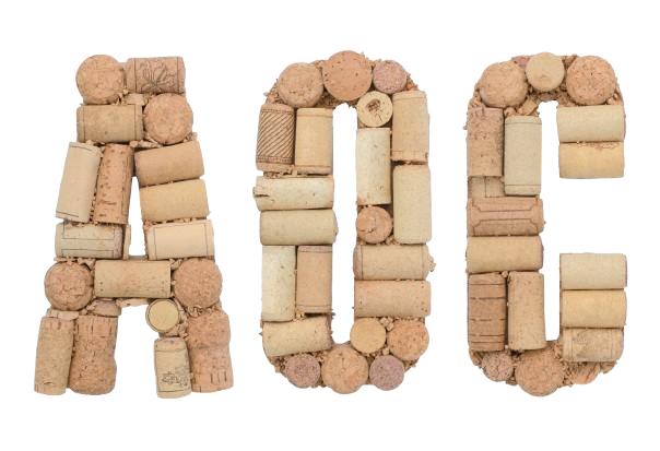 Inscription AOC avec bouchons de liège 