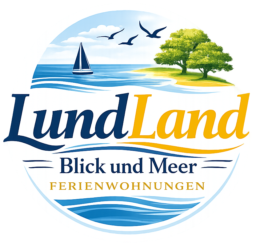 Logo Ferienwohnungen Lund Schoenhagen Ostsee Logo Ferienwohnungen Lund Schoenhagen - Land Blick und Meer - Urlaubsfreude erleben an der Ostsee