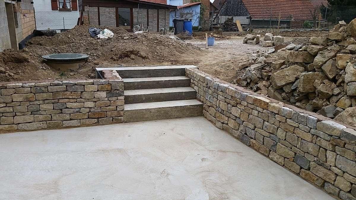 Mur en pierres Construction Romao à Saverne