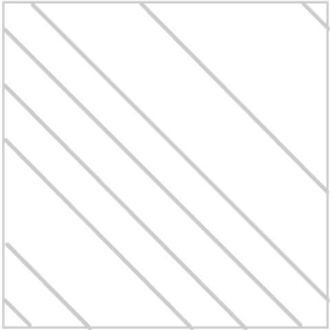 Un cuadrado con líneas diagonales sobre un fondo blanco.