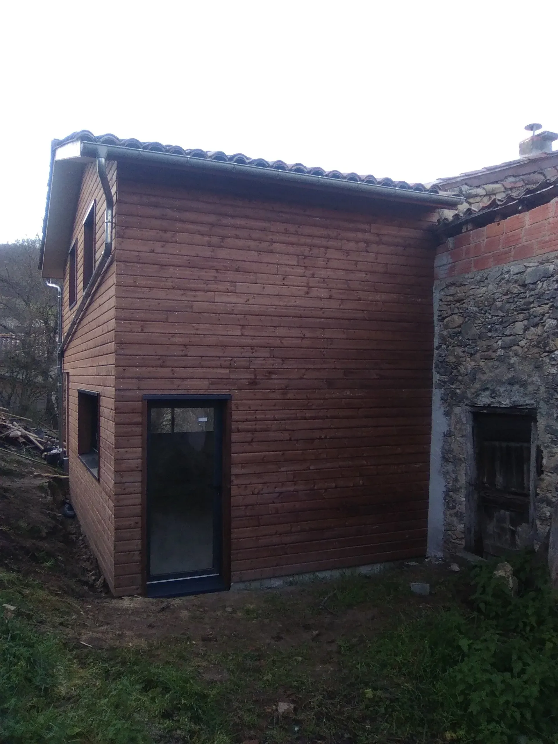 Extension bois d'une maison
