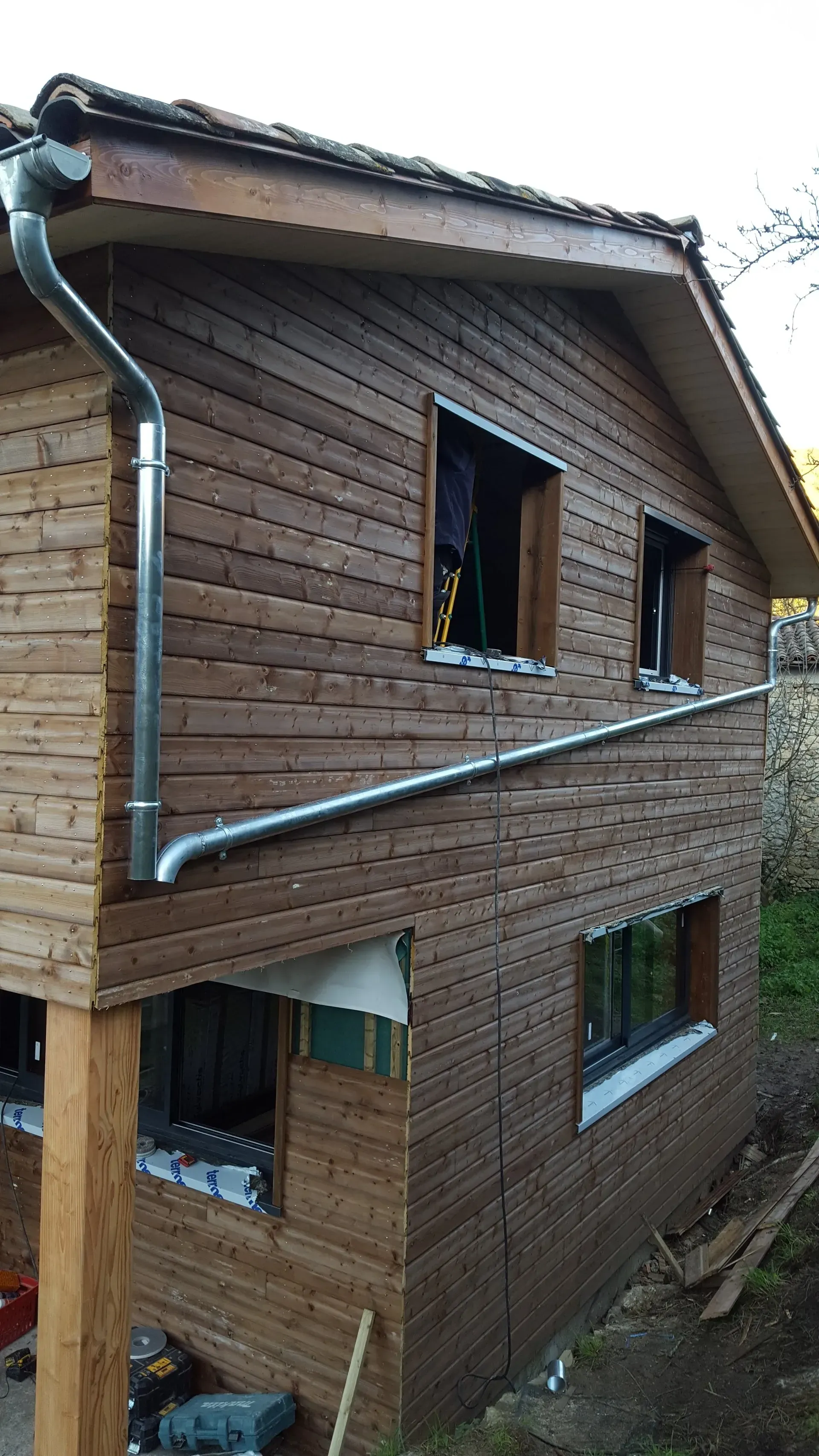 Extension d'une maison en ossature bois