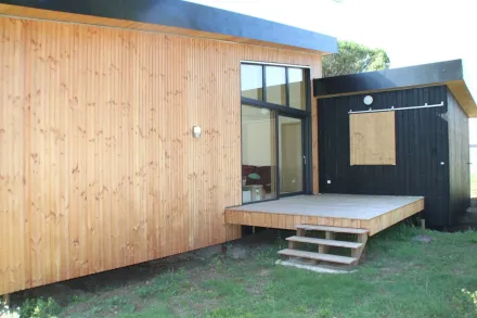 Image de la construction d'une extension en bois