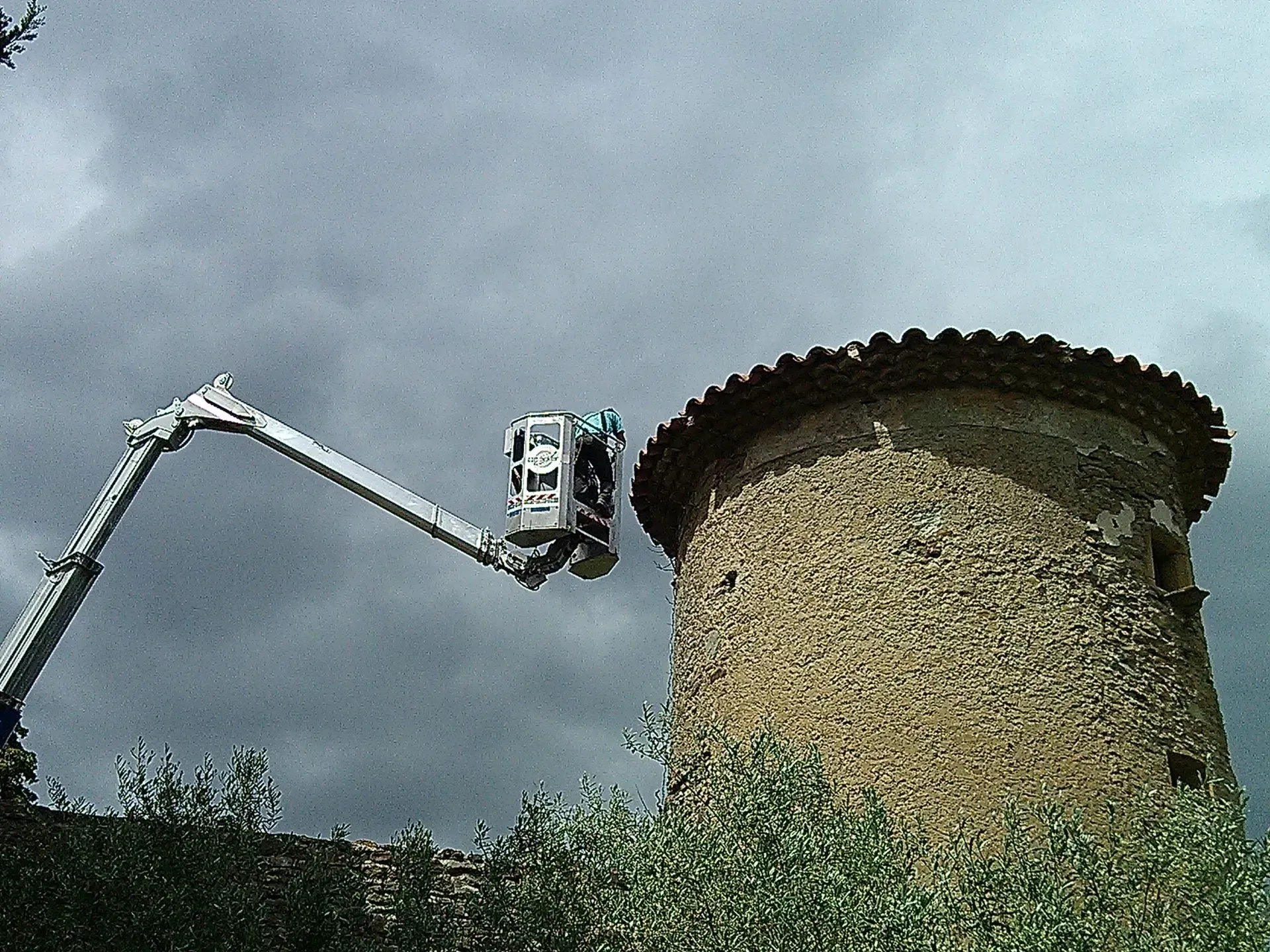 Réfection de la toiture d'un château