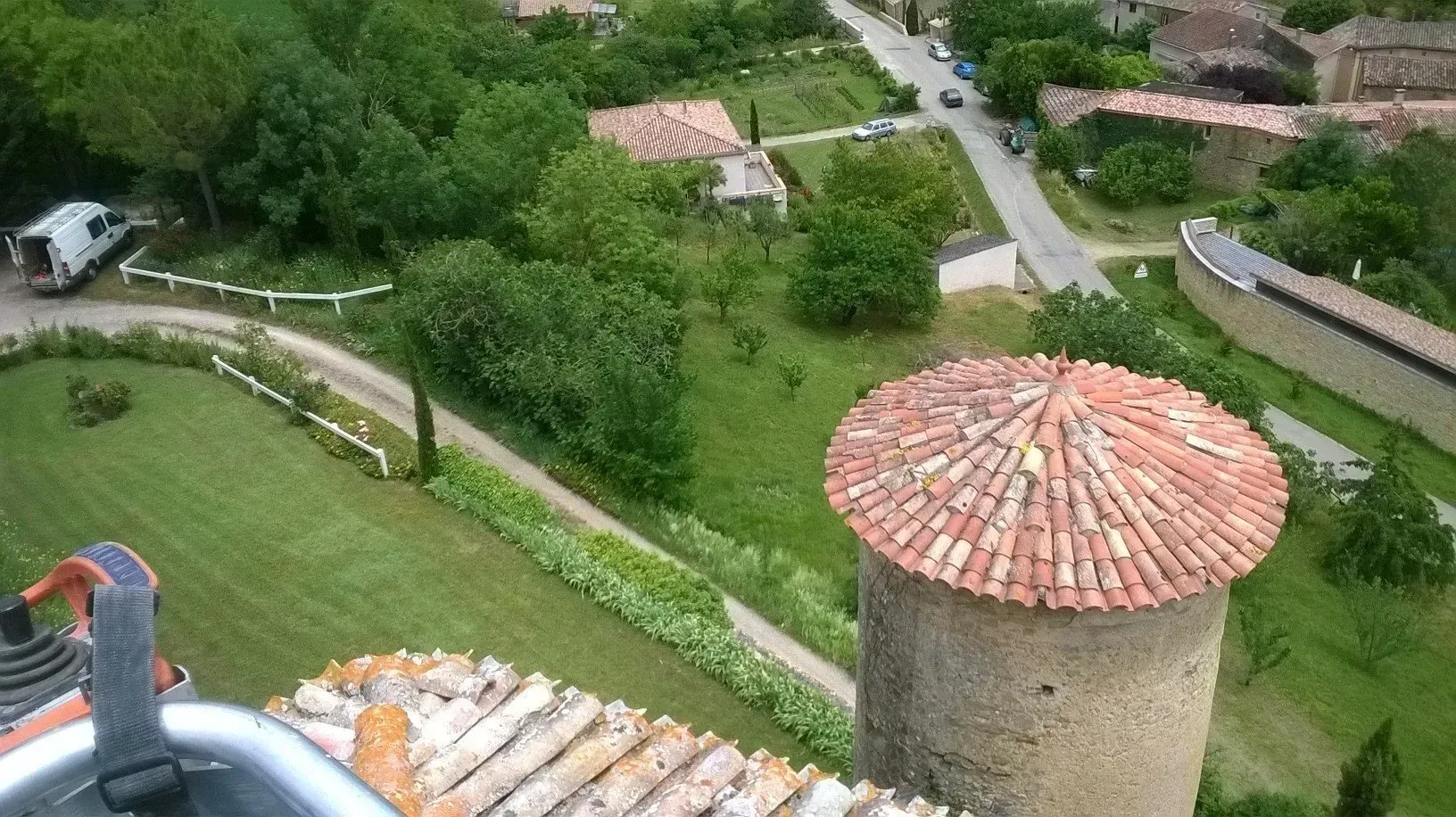 Rénovation de la toiture d'un château