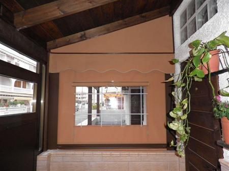 Una habitación con una ventana y una planta en la pared.