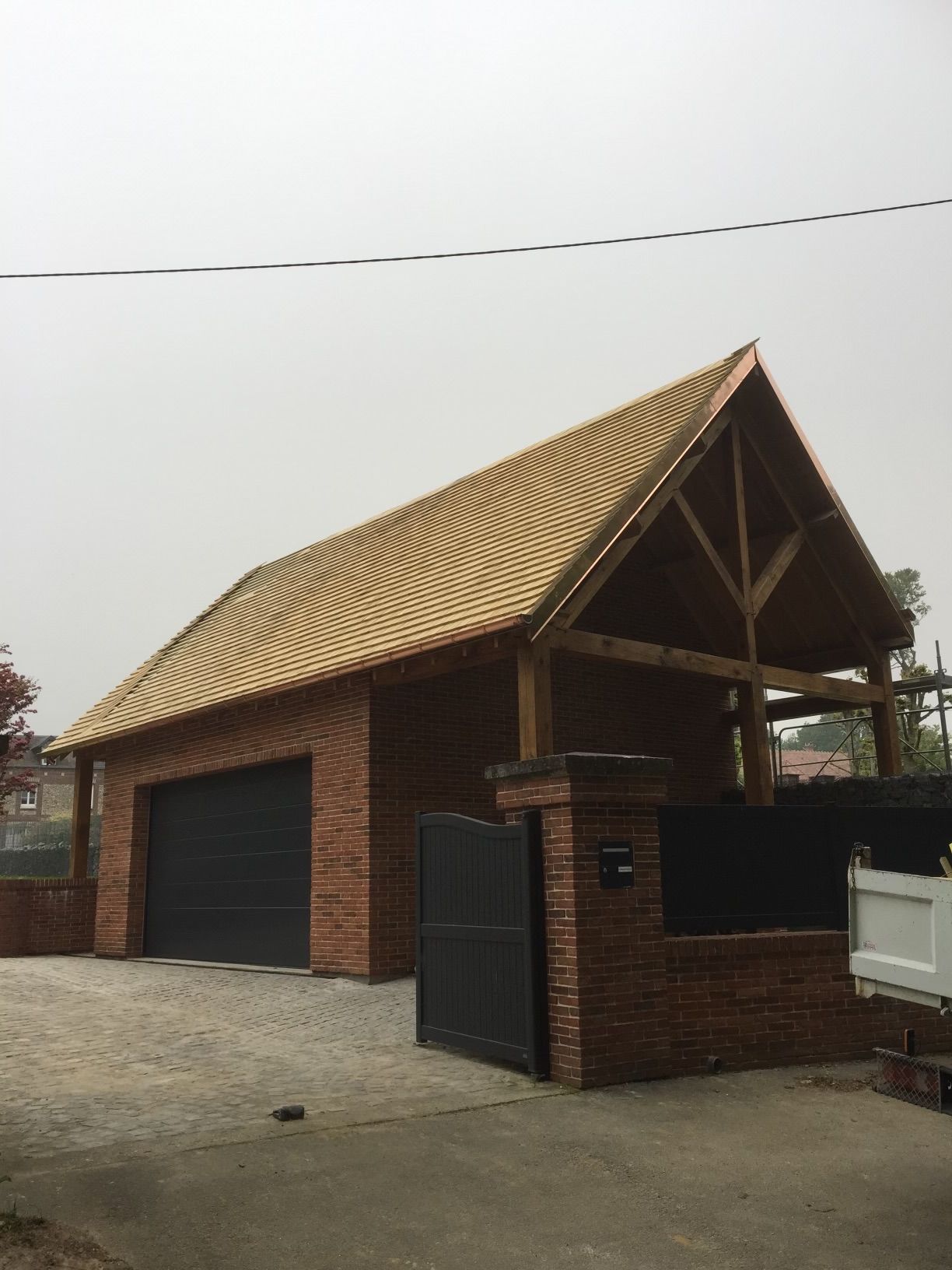 Construction d'un toit pour garage