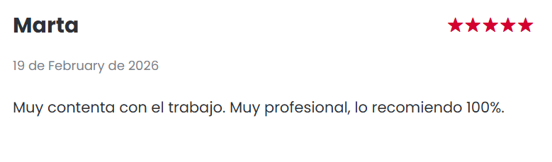 texto de una valoración positiva