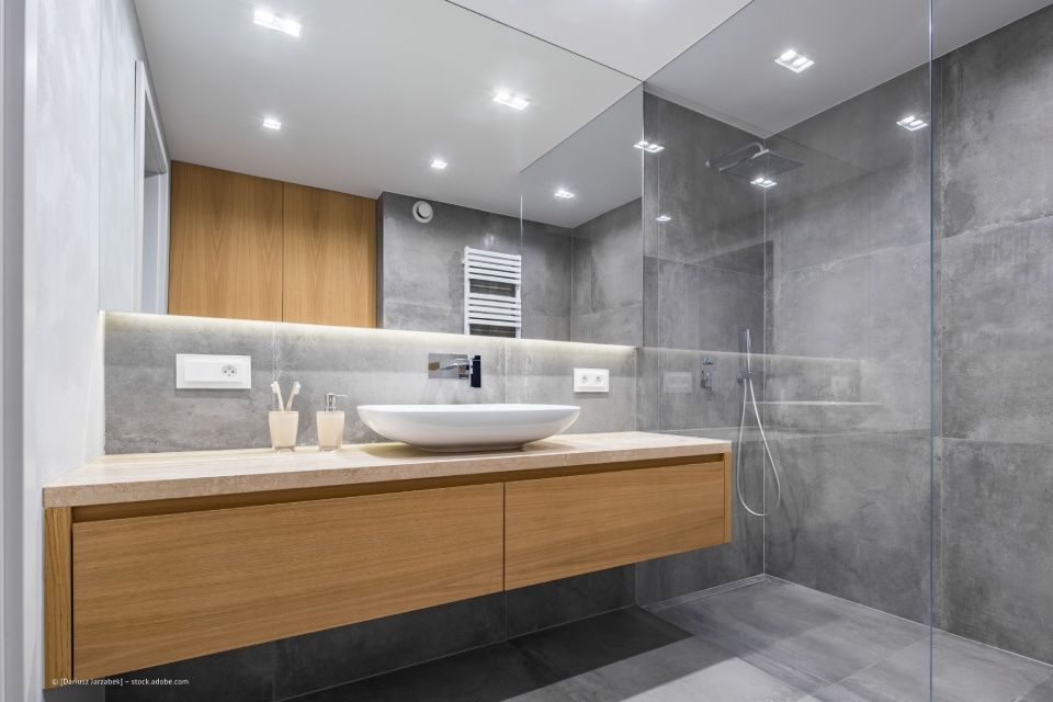 Trennwand aus Glas für Dusche