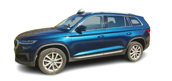 Un taxi vu du côté gauche.