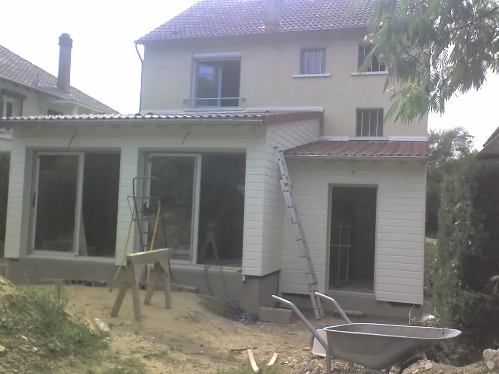 Extension de maison avec une ossature bois