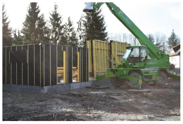 Travaux de onstruction d'une maison en bois