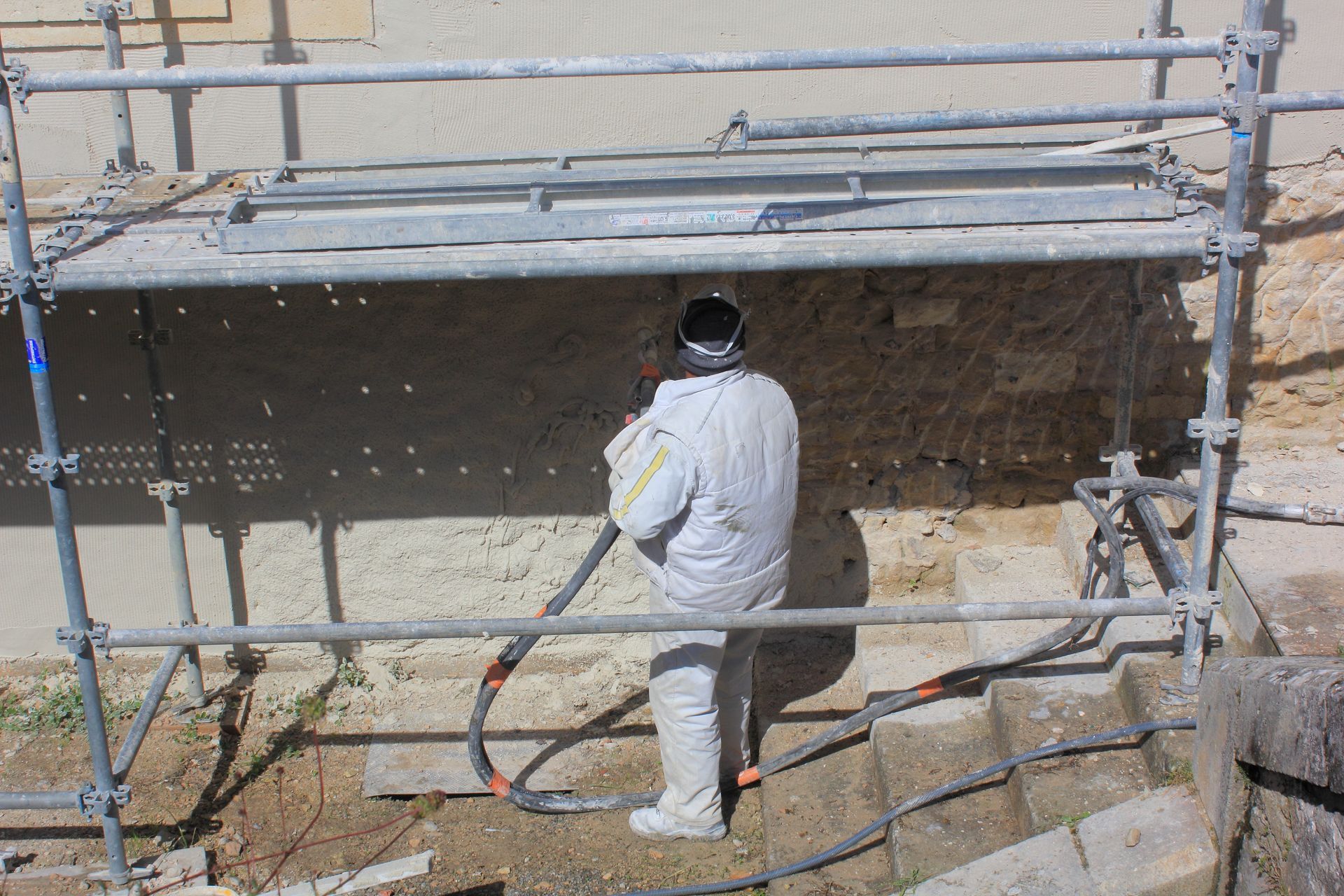 Travaux sur une façade