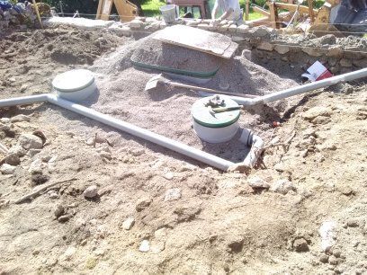 Assainissement en cours d'installation