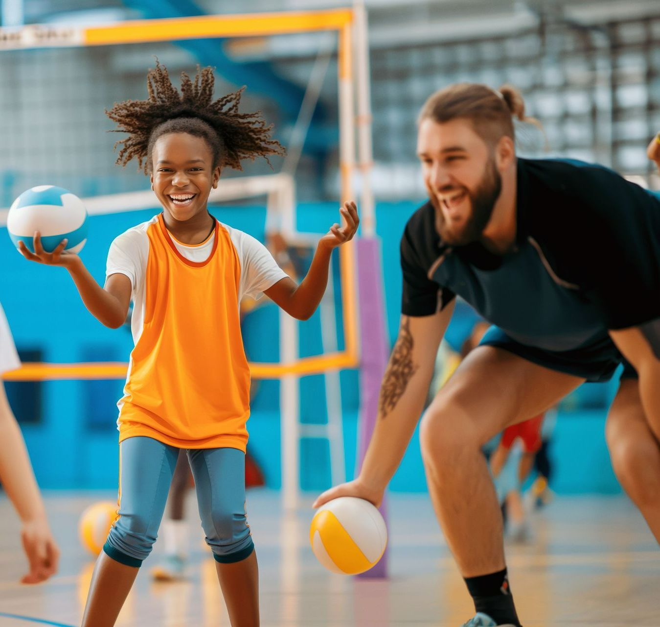 Entraînement d'une équipe de jeunes
