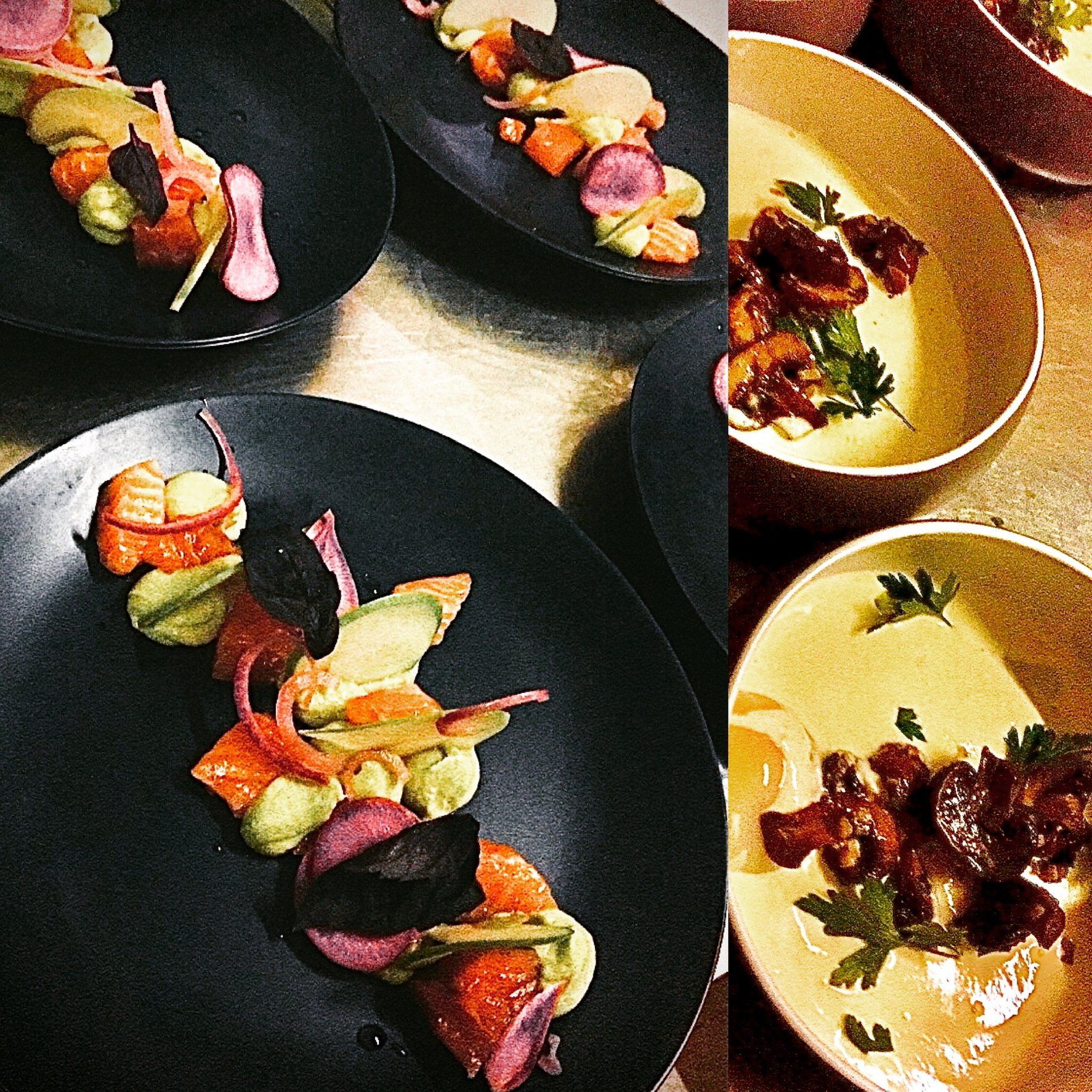 Tuiles de légumes colorées