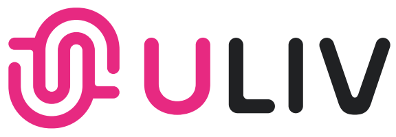 Logo: Pink stylized intertwined 