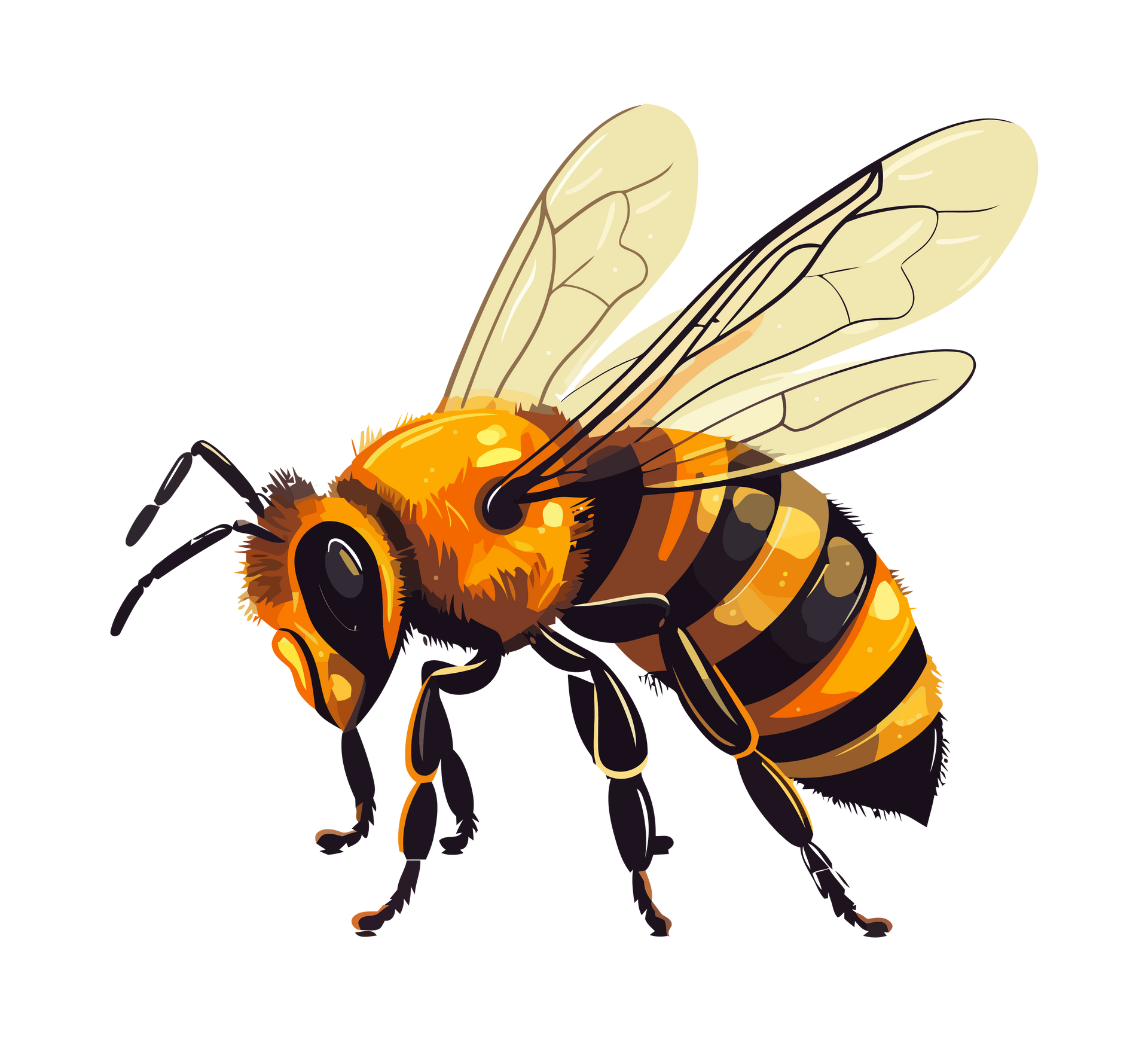 Illustration d'une guêpe