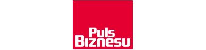 Czerwony kwadrat z napisem puls biznesu