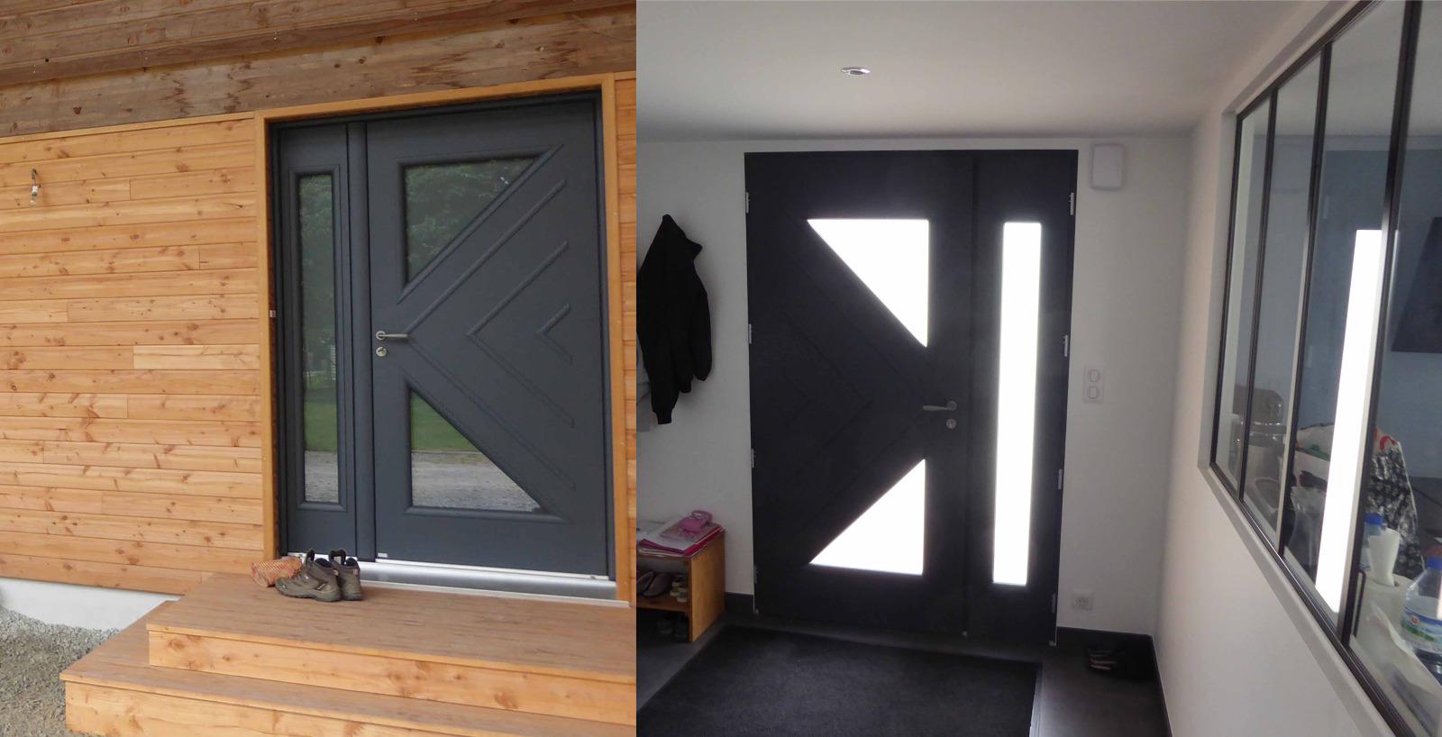 Porte d'entrée vitrée