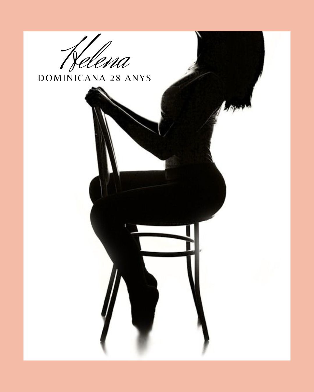 Silueta de una persona sentada sobre una superficie. El texto dice: «Laia, catalana de 25 años».