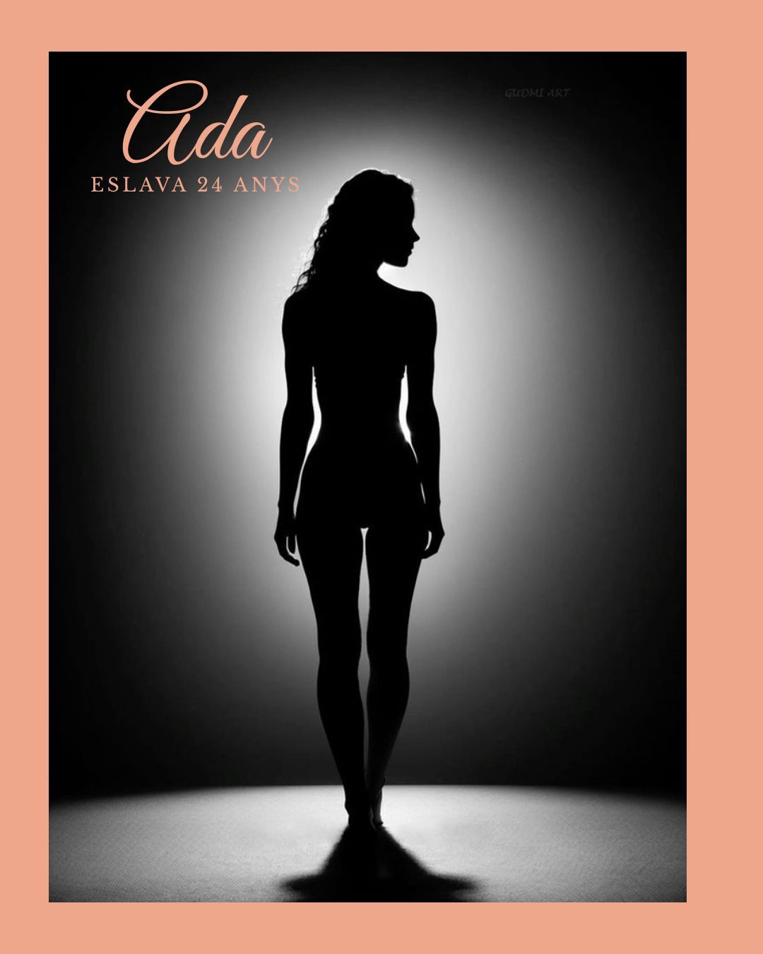 Silueta de una persona de pie, de espaldas, bajo un foco. El texto superior dice 