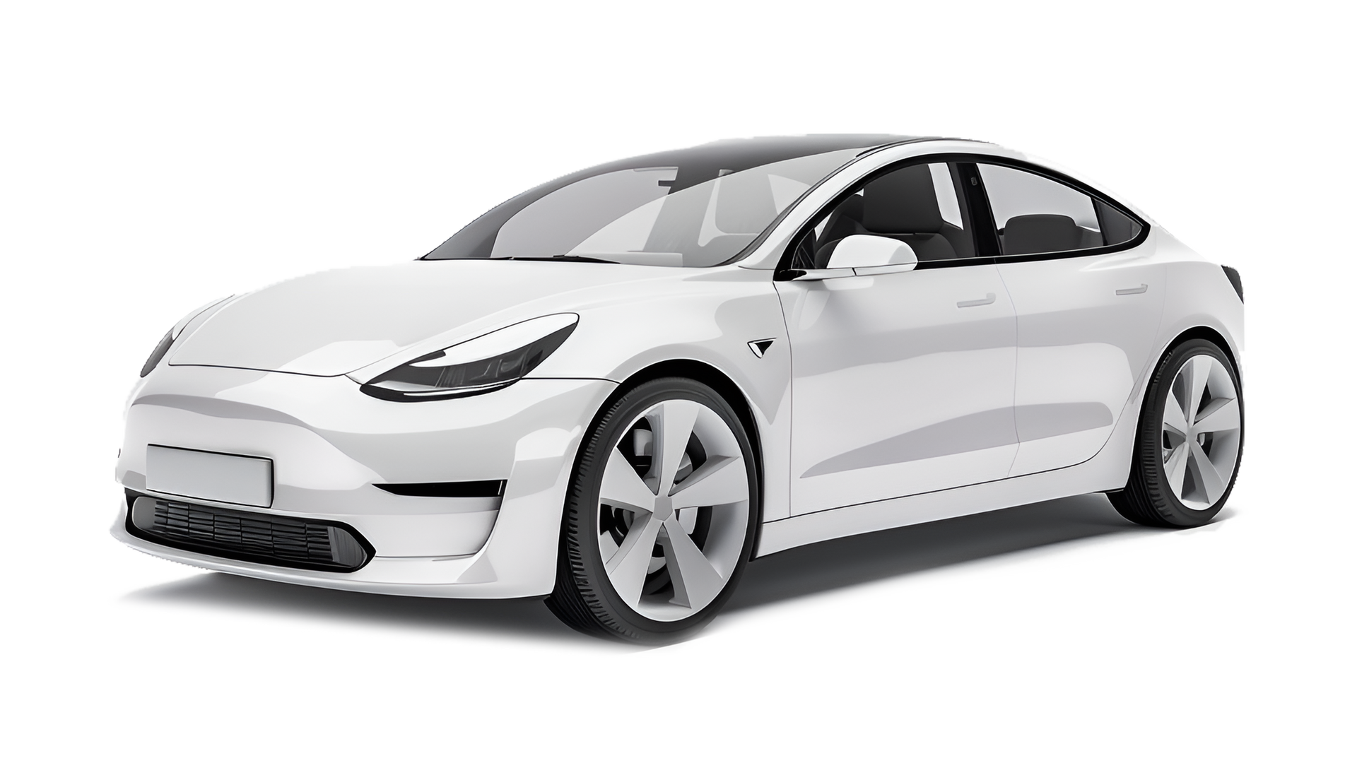 Une voiture blanche et noire.